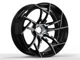 FURY BLACK AND MACHINED (SOLD AS A 3 WHEEL SET)
